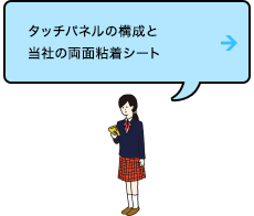 タッチパネルの構成と当社の両面粘着シート